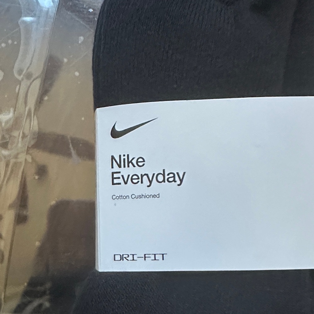 Nike Everyday Black Cotton Cushioned Socks